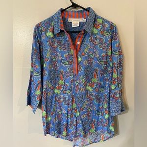 Gretchen Scott  colorful paisley shirt size medium